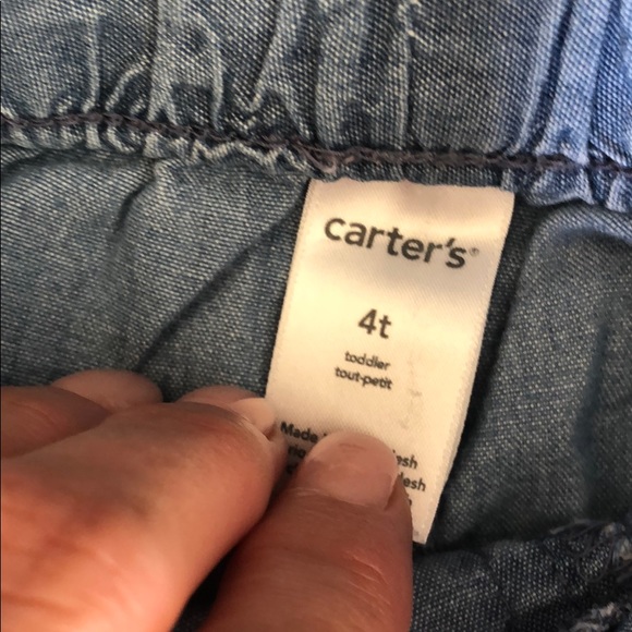 Carter's Chambray Denim Shorts - Picture 2 of 3